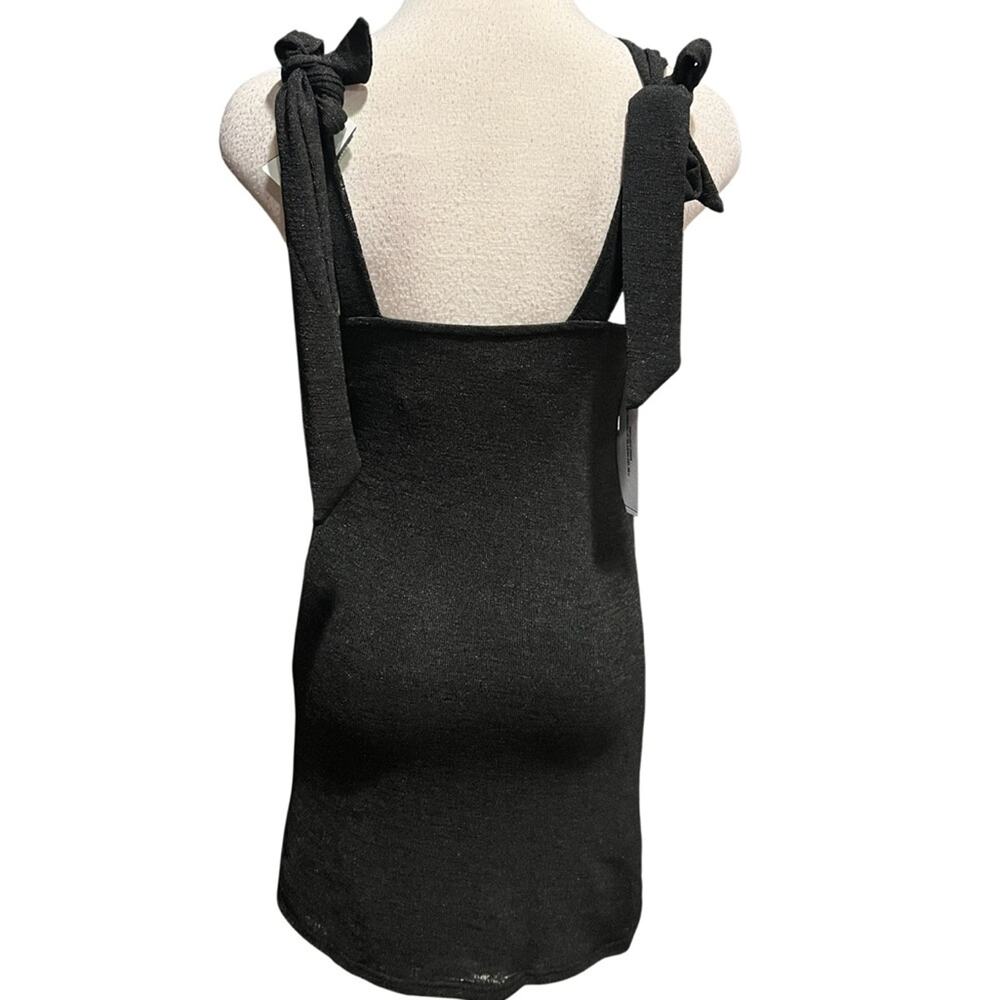Princess Polly plunge neck ring detail mini dress in black Size 2 NWT - Picture 10 of 11